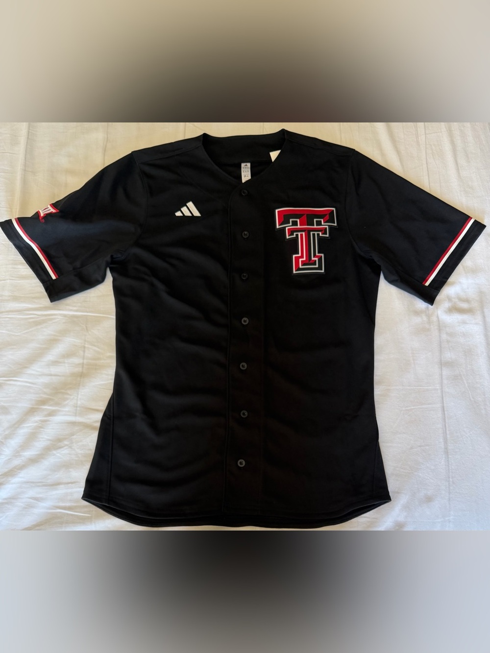 Adidas NCAA Texas Tech Red/Black 2026 Baseball Jersey JC6572 Men’s Sz: XSmall